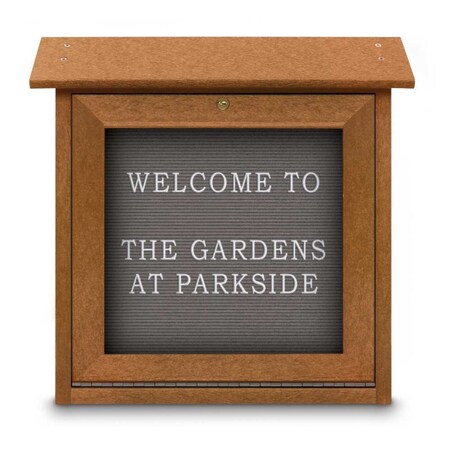 United Visual Products Outdoor Enclosed Combo Board, 48"x36", Blk Frame/Burgundy & Blue Spruce UVCB4836ODB-BURGUN-BLSPRU
